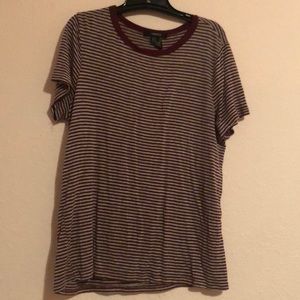 Red and white stripped shirt